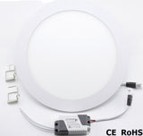  High brightness LED Panel light lamp AC 220V 3W 4W 6W 9W 12W 15W 18W led ceiling recessed downlight round panel light