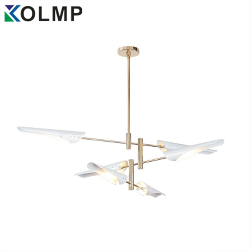 Chandelier Light Modern Salon Chandelier Lighting For Living Room 4/6/8 Arms Metal Lampshade Chandelier Black/white Kitchen Luminaire LED Luster Chandelier Light Bulbs