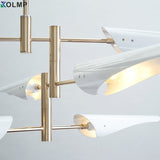 Chandelier Light Modern Salon Chandelier Lighting For Living Room 4/6/8 Arms Metal Lampshade Chandelier Black/white Kitchen Luminaire LED Luster Chandelier Light Bulbs