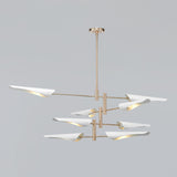 Chandelier Light Modern Salon Chandelier Lighting For Living Room 4/6/8 Arms Metal Lampshade Chandelier Black/white Kitchen Luminaire LED Luster Chandelier Light Bulbs