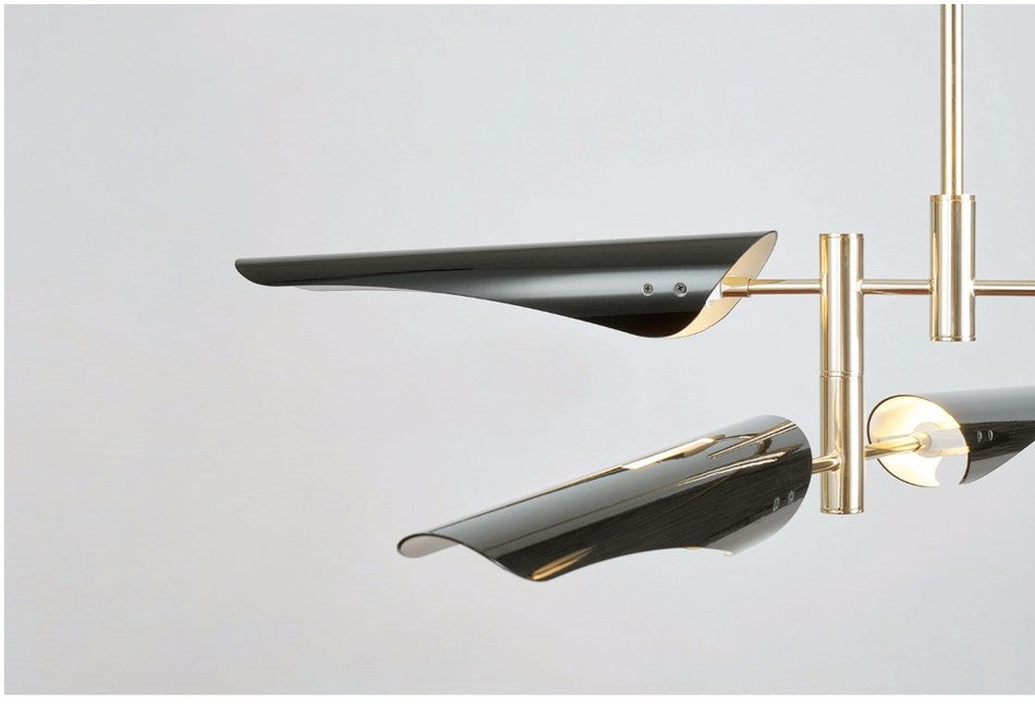 Chandelier Light Modern Salon Chandelier Lighting For Living Room 4/6/8 Arms Metal Lampshade Chandelier Black/white Kitchen Luminaire LED Luster Chandelier Light Bulbs