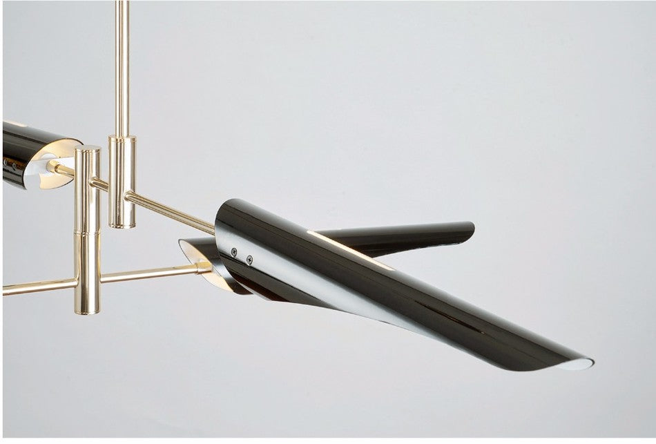 Chandelier Light Modern Salon Chandelier Lighting For Living Room 4/6/8 Arms Metal Lampshade Chandelier Black/white Kitchen Luminaire LED Luster Chandelier Light Bulbs