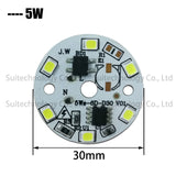 DIY LED Bulb Lamp SMD 9W 40mm Light Chip AC 220V 10pcs Input Smart IC LED Bean For Bulb Light Downlight Spotlight SMD2835
