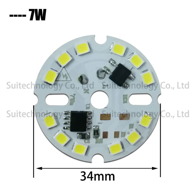 DIY LED Bulb Lamp SMD 9W 40mm Light Chip AC 220V 10pcs Input Smart IC LED Bean For Bulb Light Downlight Spotlight SMD2835
