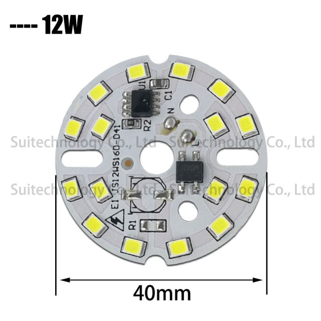 DIY LED Bulb Lamp SMD 9W 40mm Light Chip AC 220V 10pcs Input Smart IC LED Bean For Bulb Light Downlight Spotlight SMD2835