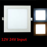 LED Recessed Ceiling Downlight Square Panel Light 3-25W Indoor LED Spot Down Light 12V 24V with Adapter