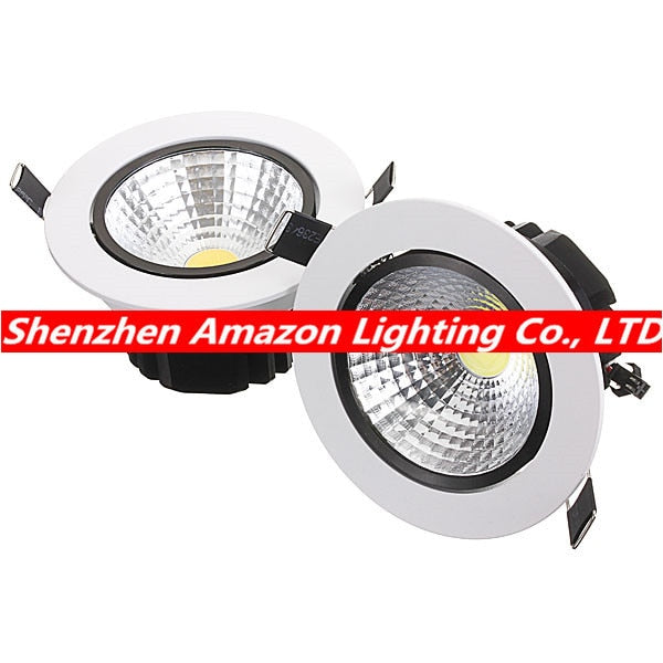 Lowest price! COB LED Recessed Ceiling Down Light 15W LED Spot Downlight Lamp Warm White/Cold White 6pcs/lot