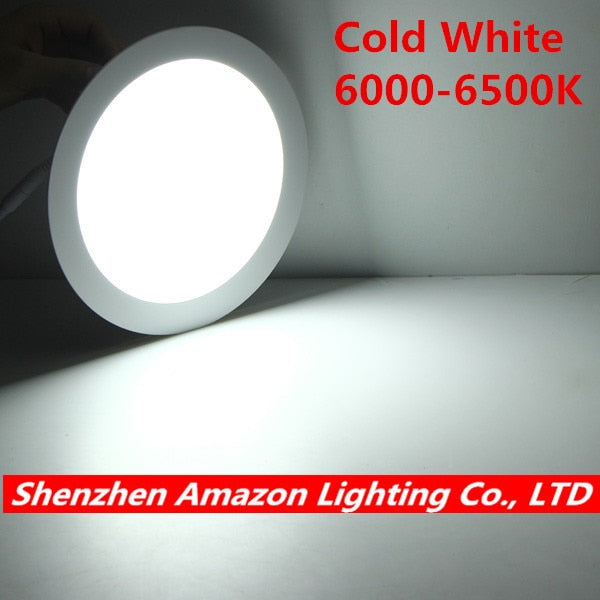 Round LED Panel Light 9W Recessed LED Ceiling Downlight Light AC85-265V LED Down Light Warm White/Cold White