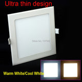 square warm white/natural white/cold white, SMD2835, high lumens 6W AC85-265V led mini panel light Ceiling downlight lighting