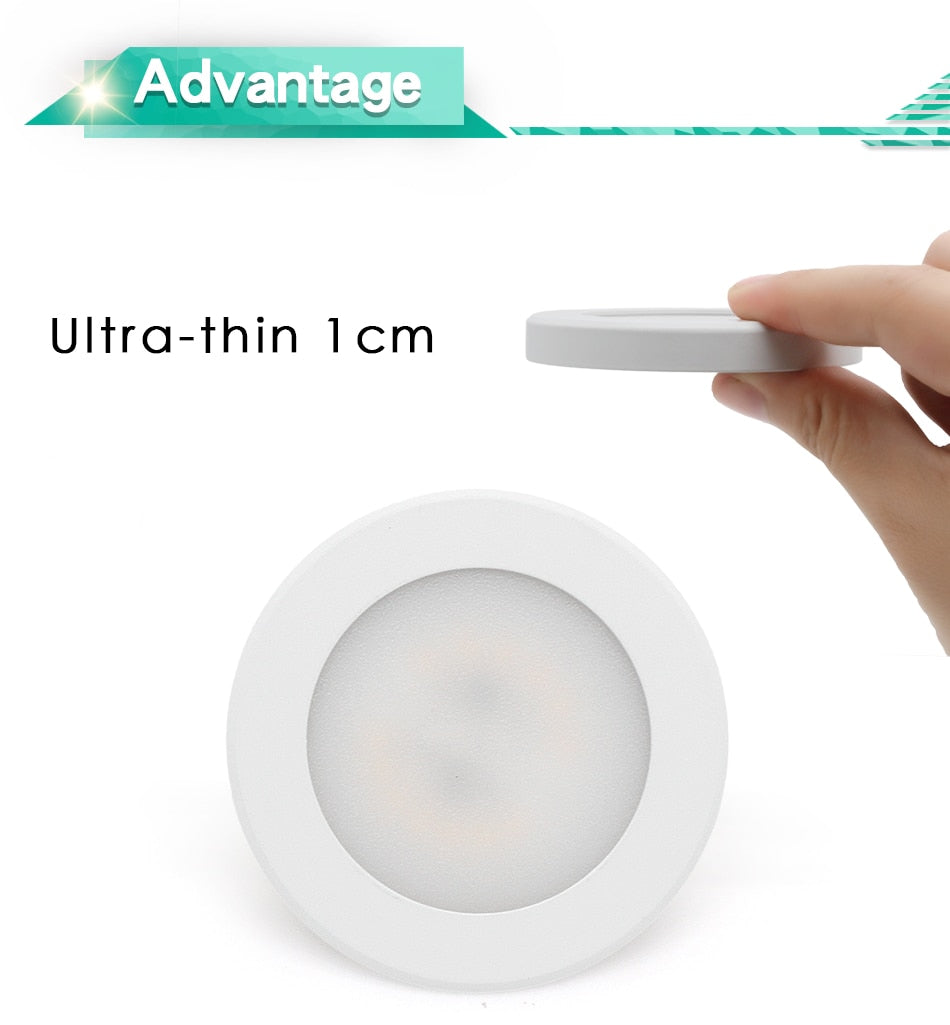 Mini LED Downlight Ultra-thin 3W 5W 7W 220V Surface Mounted Lamp Panel Light Indoor Lighting Closet Cabinet Spot light