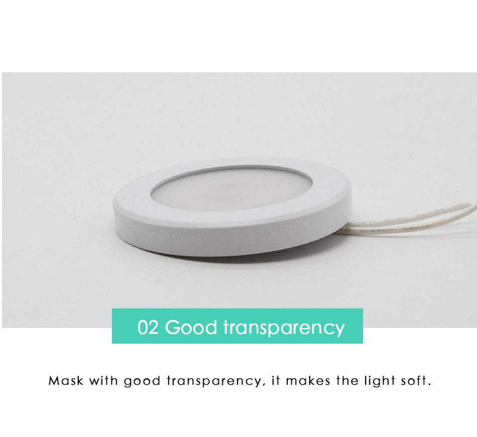 Mini LED Downlight Ultra-thin 3W 5W 7W 220V Surface Mounted Lamp Panel Light Indoor Lighting Closet Cabinet Spot light