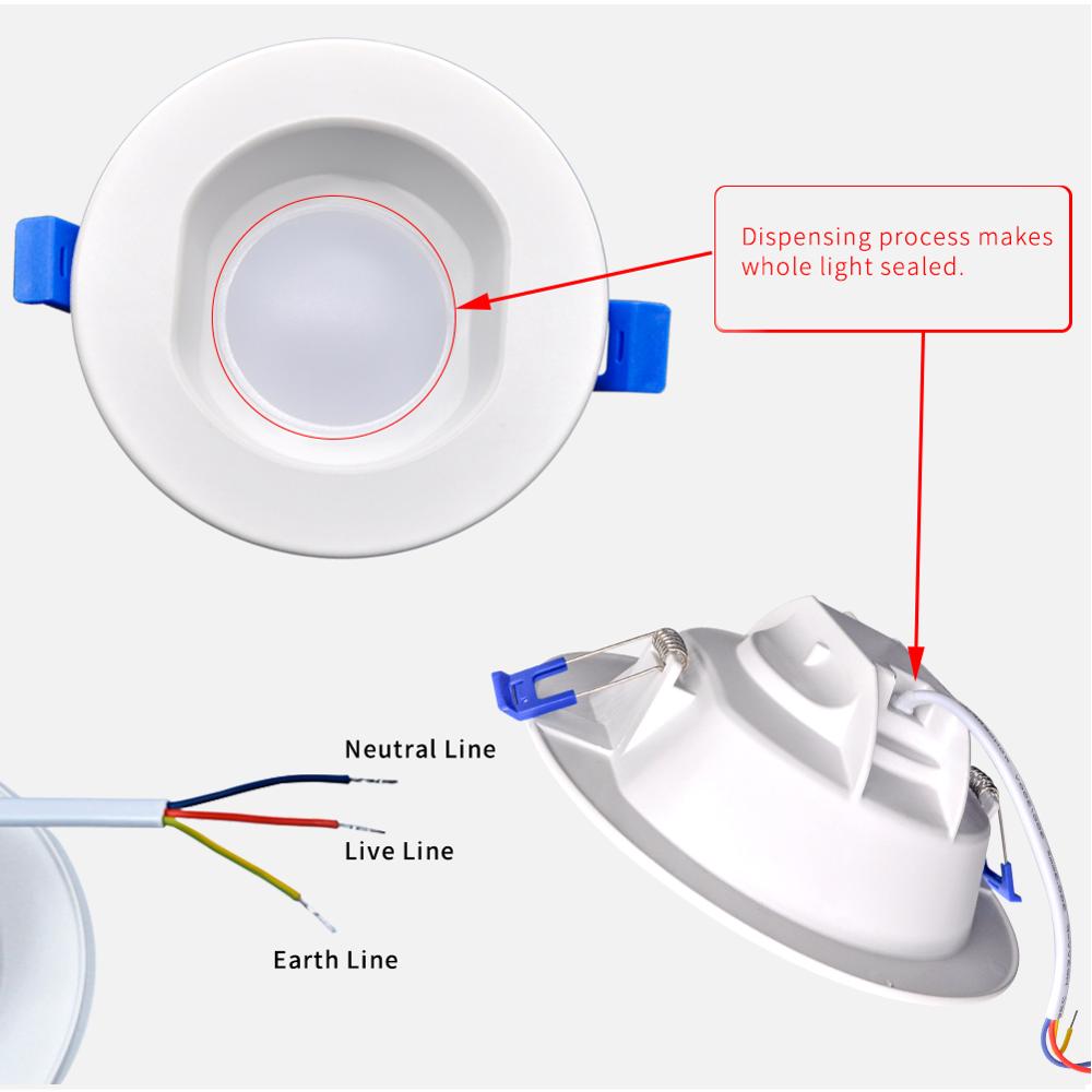 LED Downlight Recessed Lamp 6W 13W 20W Spot Light Home Decor Indoor Bathroom Living Room Outdoor Balcony IP65 Waterproof 220V