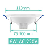 LED Downlight Recessed Lamp 6W 13W 20W Spot Light Home Decor Indoor Bathroom Living Room Outdoor Balcony IP65 Waterproof 220V