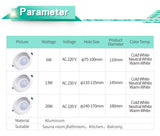 LED Downlight Recessed Lamp 6W 13W 20W Spot Light Home Decor Indoor Bathroom Living Room Outdoor Balcony IP65 Waterproof 220V