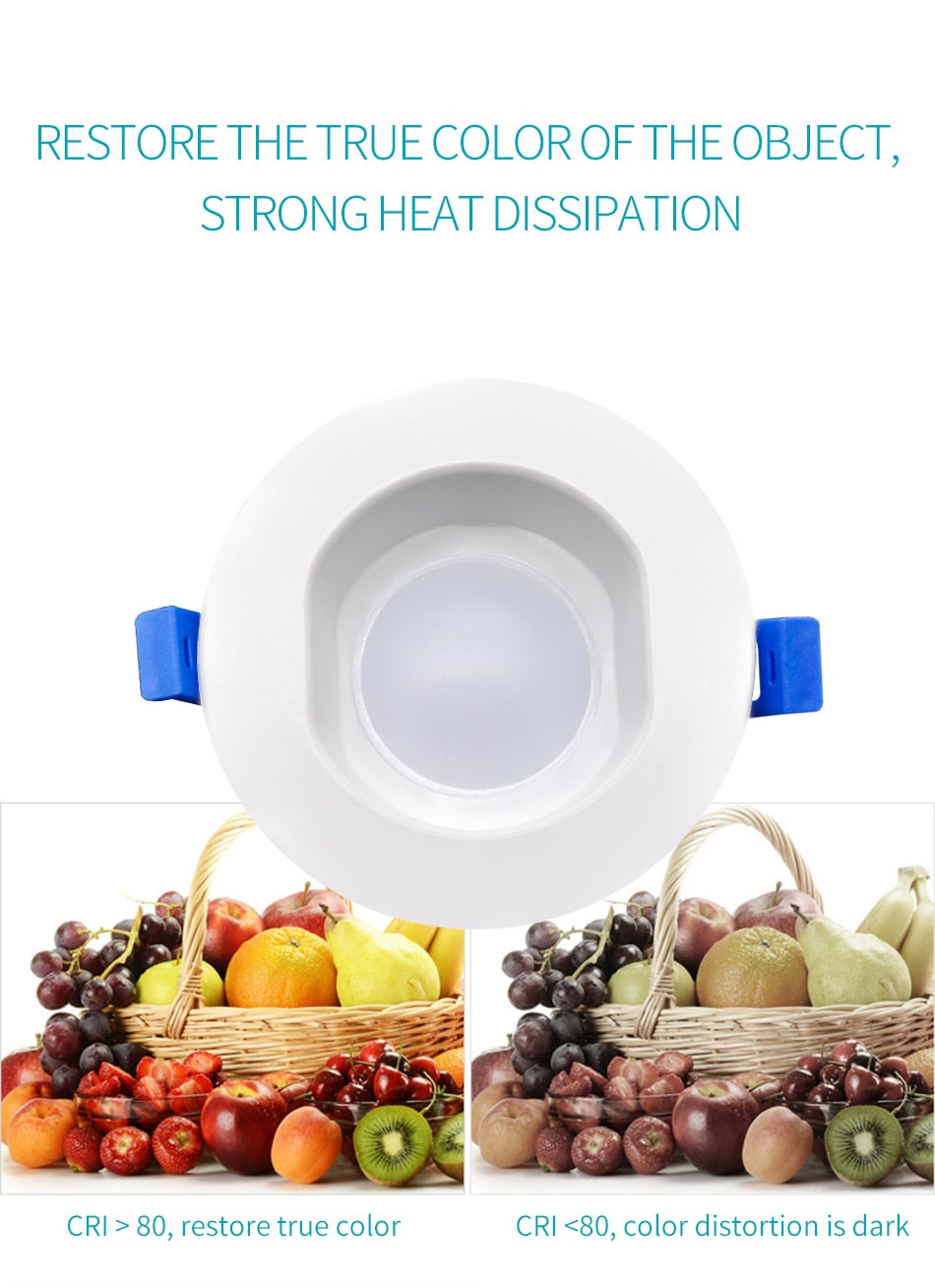 LED Downlight Recessed Lamp 6W 13W 20W Spot Light Home Decor Indoor Bathroom Living Room Outdoor Balcony IP65 Waterproof 220V