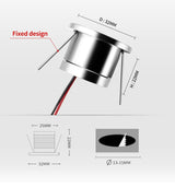 Spot Window display cabinet bar table 12V small spotlight 1W ceiling embedded ceiling Built-in led miniature mini downlight