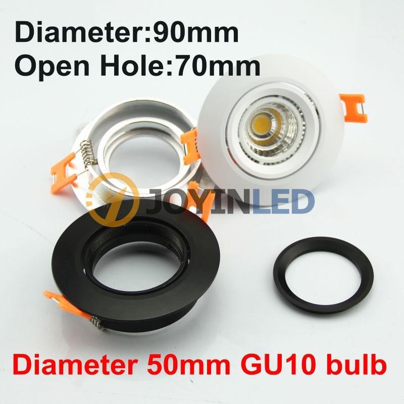 10pcs Black Color Aluminium Frame Whole Kit Recessed Downlights Fittings - LED Lights For Sale : Affordable LED Solutions : Wholesale Prices