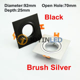 10pcs Black Color Aluminium Frame Whole Kit Recessed Downlights Fittings - LED Lights For Sale : Affordable LED Solutions : Wholesale Prices