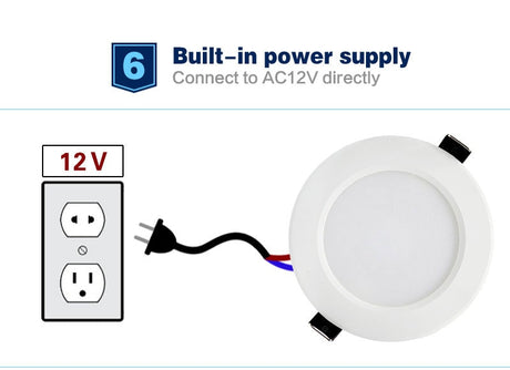 LED Downlight Super Bright Recessed LED Light Dimmable 5W 7W 9W LED Spot light LED decoration Ceiling Lamp AC/DC 12V