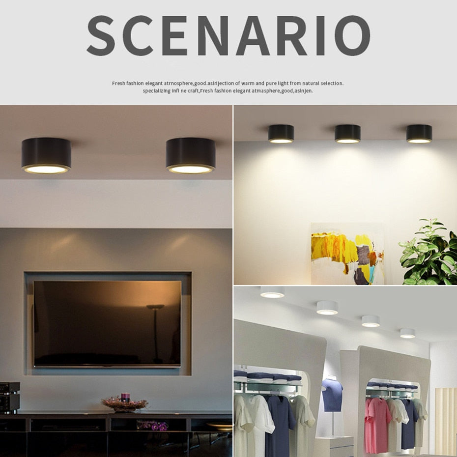 Surface Mounted LED Ceiling Light Living Room Lighting Fixture Bedroom Kitchen Light 5W 7W 10W 12W LED Spot Light for Home