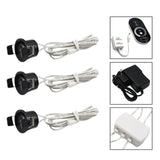  12V Mini LED Black Cabinet Lights Dimmable Lamp Set Remote Control 1.5W 27mm Cut Hole Ceiling Recessed Spot Downlights