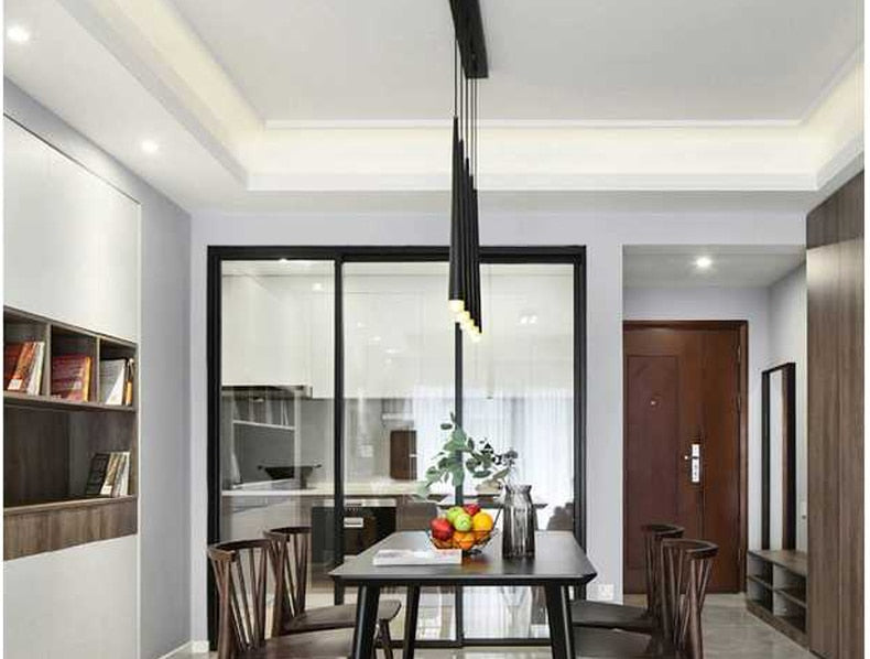 Led long downlight chandelier individual creativity modern dining room chandelier stair light kitchen chandelier bar Chandelier