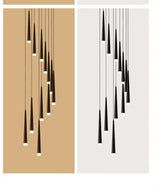 Led long downlight chandelier individual creativity modern dining room chandelier stair light kitchen chandelier bar Chandelier