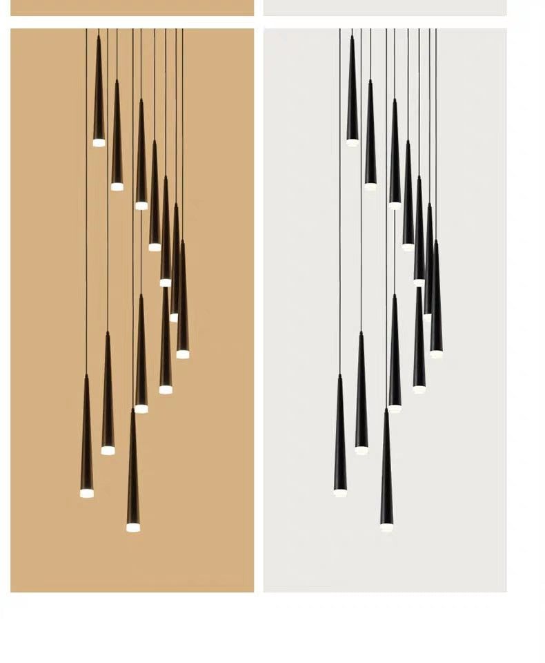 Led long downlight chandelier individual creativity modern dining room chandelier stair light kitchen chandelier bar Chandelier