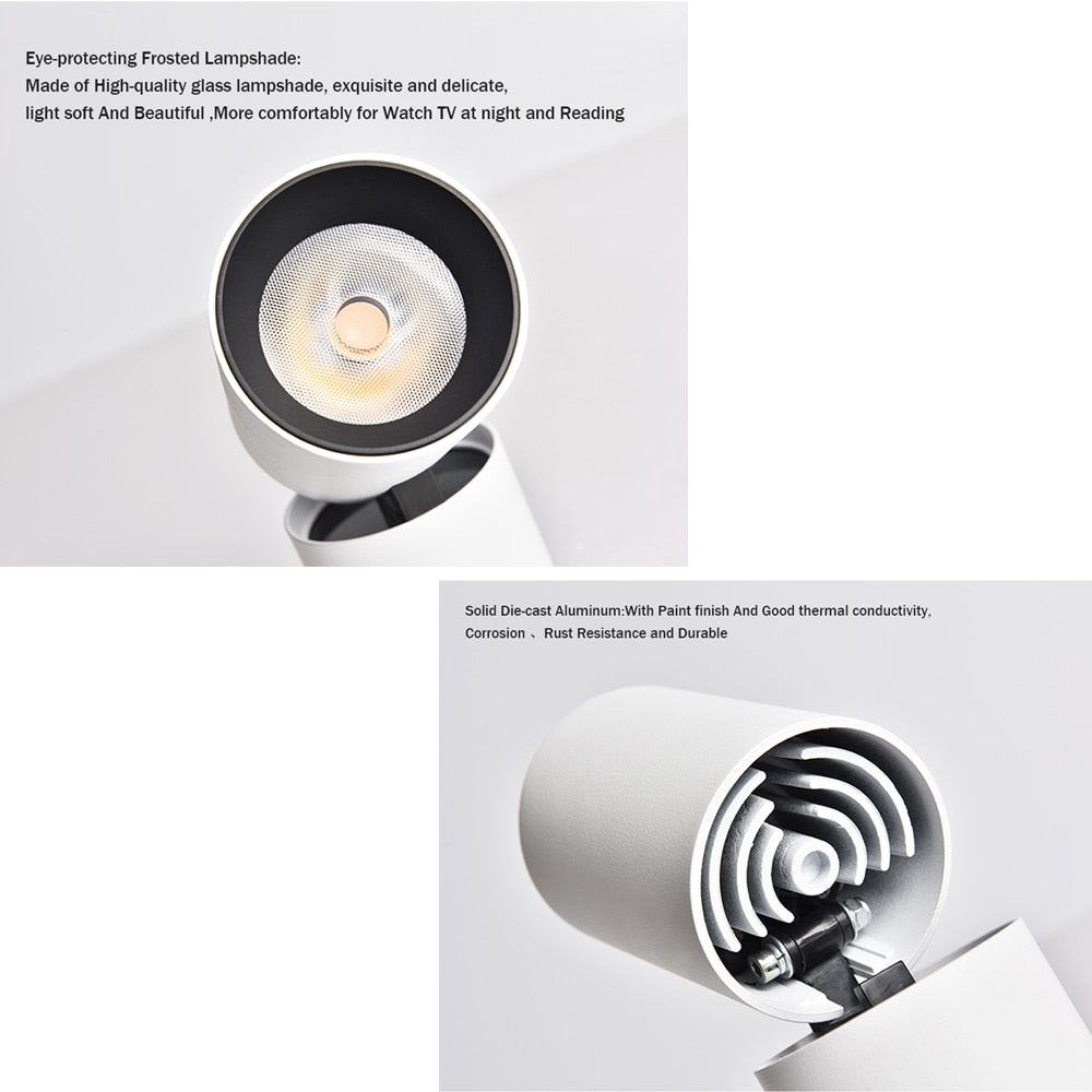DBF 90 Foldable Recessed Ceiling Downlight 7W 12W Black/White Housing 360 Degree Rotatable 3000K/4000K/6000K Ceiling Spot Light