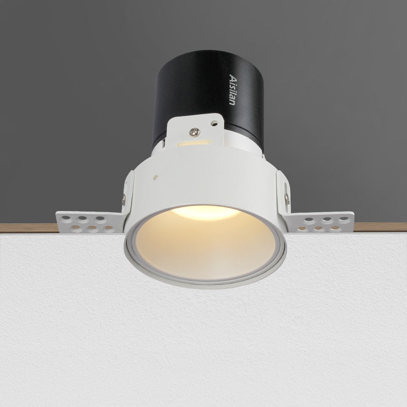 Aisilan LED recessed downlight Frameless anti-glare for living room corridor bedroom cutout size 8cm spot light lamp