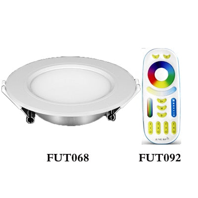  6W RGB+CCT LED Downlight AC100-240V Round Smart Led panel light dimmable compatible APP/2.4G Hz RF FUT092 remote control