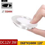 Spot LED ultra-thin 3W embedded small spotlight ceiling downlight 12V kitchen bathroom mirror headlights Built in spotlight