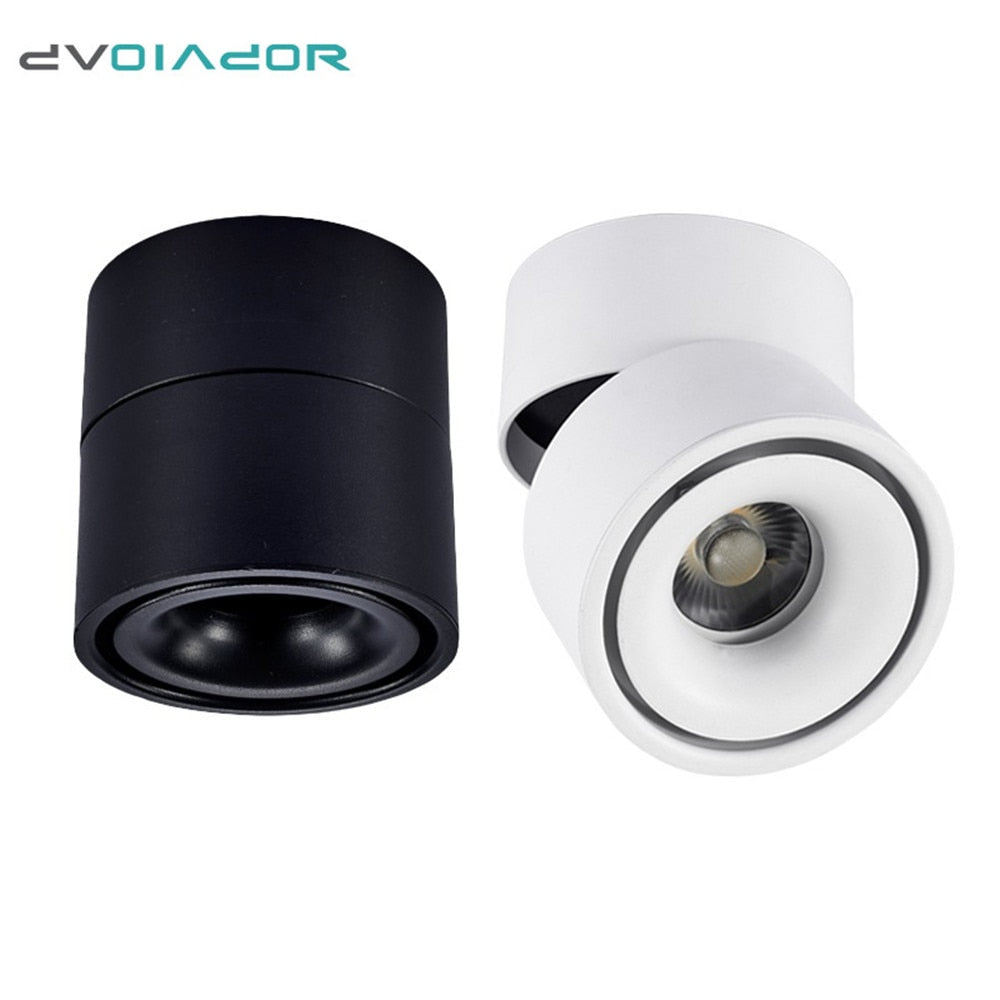 LED Surface Ceiling Light 7W 12W 15W Ceiling Lamp 220V 110V ,Foldable and  Rotatable COB Spot light for Home Decor