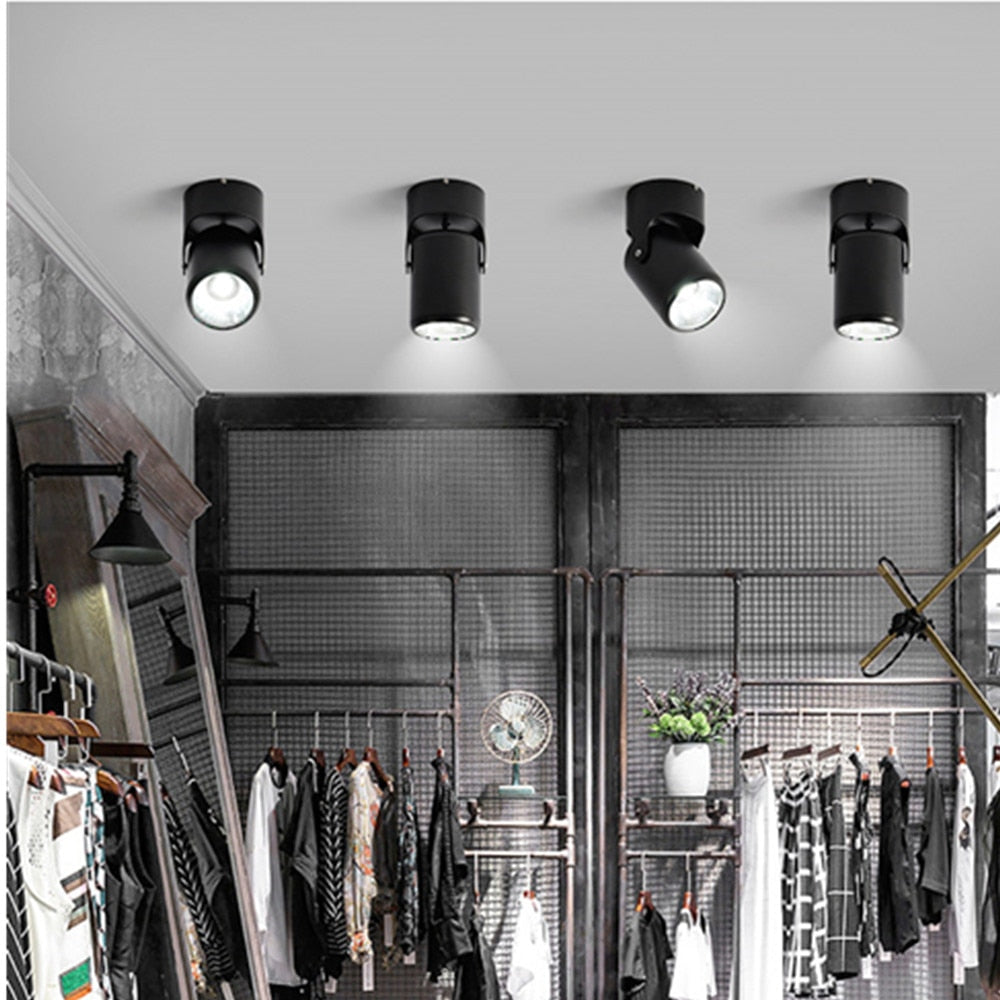 LED Surface Ceiling Light 7W 12W 15W Ceiling Lamp 220V 110V ,Foldable and  Rotatable COB Spot light for Home Decor