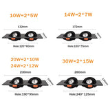 360 Degree Rotation Spot lightings LED Ceiling Recessed Down Light 24w 20w 14w 10w led bulb light for Kitchen Bedroom indoor lamp