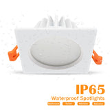 Waterproof LED Downlight 7W 9W 12W 15W Square Recessed Lamp AC110V 220V Indoor IP65 Bathroom lights Outdoor LED Spot Lighting