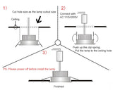 Waterproof LED Downlight 7W 9W 12W 15W Square Recessed Lamp AC110V 220V Indoor IP65 Bathroom lights Outdoor LED Spot Lighting