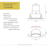 Aisilan Modern LED recessed downlight frameless built-in spot lamp Minimalist Convenient installation for living room bedroom