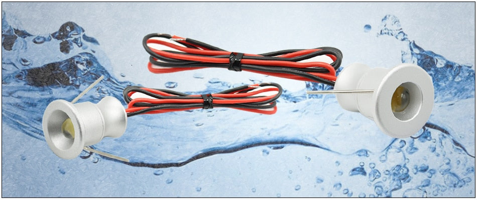 LEDIARY IP65 DC12V Mini LED Spot Cabinet Lights Downlight 15mm Cut Hole RA80 Under Cabinet Jewelry Display Ceiling Recessed Lamp