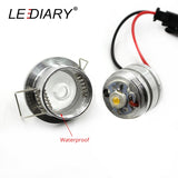 LEDIARY IP44 Waterproof Mini Spot LED Silvery 110V-220V 3W Ceiling Recessed Downlight 27mm Cut Hole Outdoor Proof Balcony Use
