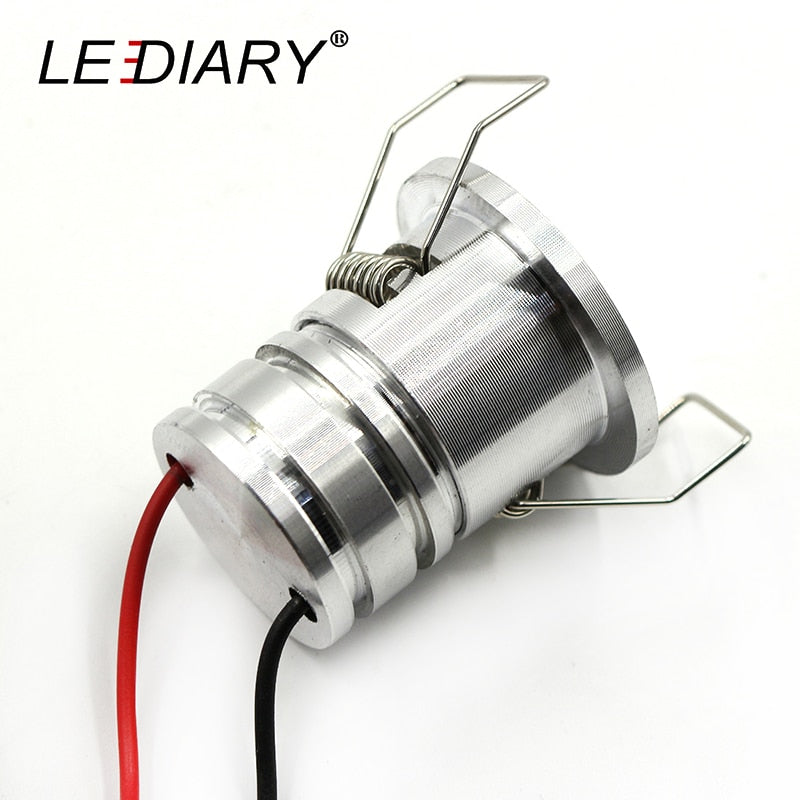 LEDIARY IP44 Waterproof Mini Spot LED Silvery 110V-220V 3W Ceiling Recessed Downlight 27mm Cut Hole Outdoor Proof Balcony Use
