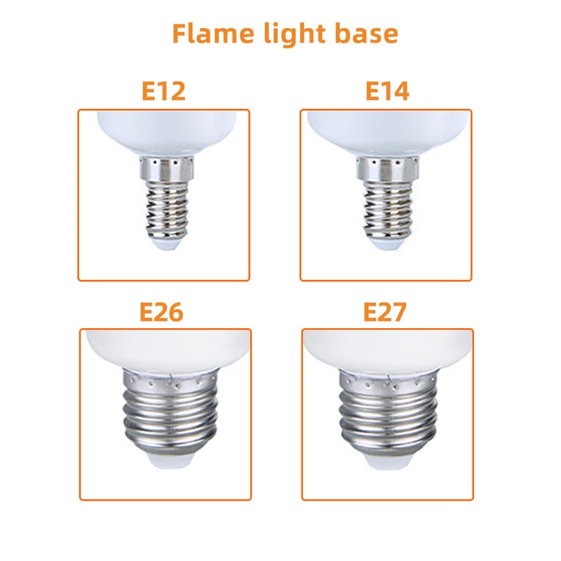 LED E27 Flame Bulb Fire E14 lamp Corn Bulb Flickering LED Light Dynamic Flame Effect  3W 5W 7W 9W 110V-220v for Home Lighting