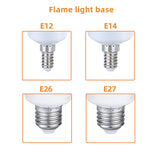 LED E27 Flame Bulb Fire E14 lamp Corn Bulb Flickering LED Light Dynamic Flame Effect  3W 5W 7W 9W 110V-220v for Home Lighting