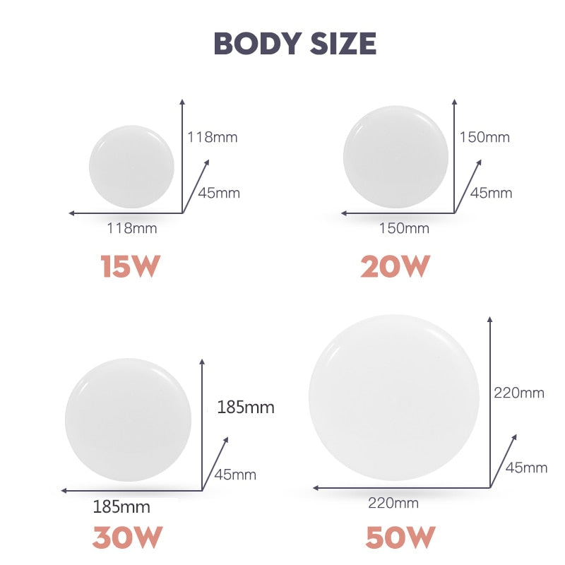 Round LED Panel Lights 15W 20W 30W 50W 220v Modern UFO LED Ceiling Light Surface Mount Downlight Panel Lamp For Home Lighting