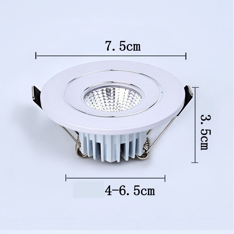 Changeable Led Downlight Mini 5w COB Ceiling Recessed Light 12v 3 Color Change Warm Nature Cool White Energy Saving Spot light