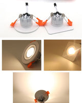 Changeable Led Downlight Mini 5w COB Ceiling Recessed Light 12v 3 Color Change Warm Nature Cool White Energy Saving Spot light