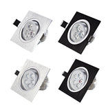 LED Square Down Lights 3W 5W 7W Recessed Dimmable Downlights 110V 220V Spot Indoor Ceiling Home Lighting