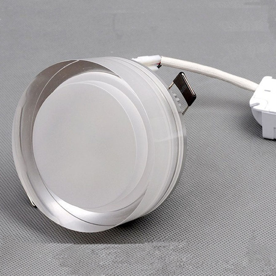Round Warm White/White LED Crystal Downlight 1W 3W 5W 7W LED Ceiling Recessed Surface Mounted Spot Light for Home Decoration