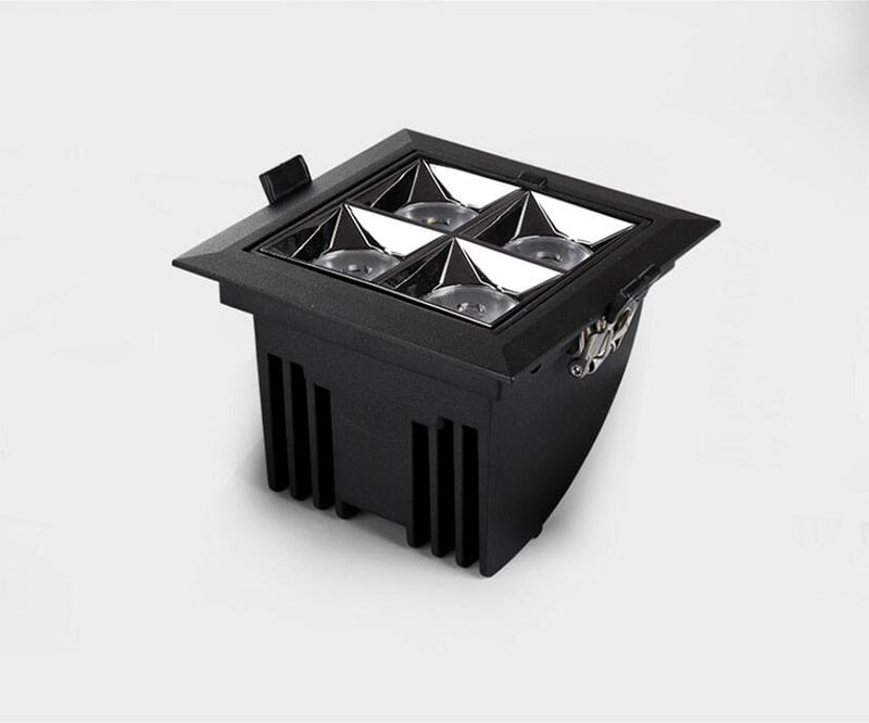 Square Folding Recessed Dimmable COB LED Downlights 12W LED Ceiling Spot Lights Warm Cold White Background Lamps Indoor Lighting