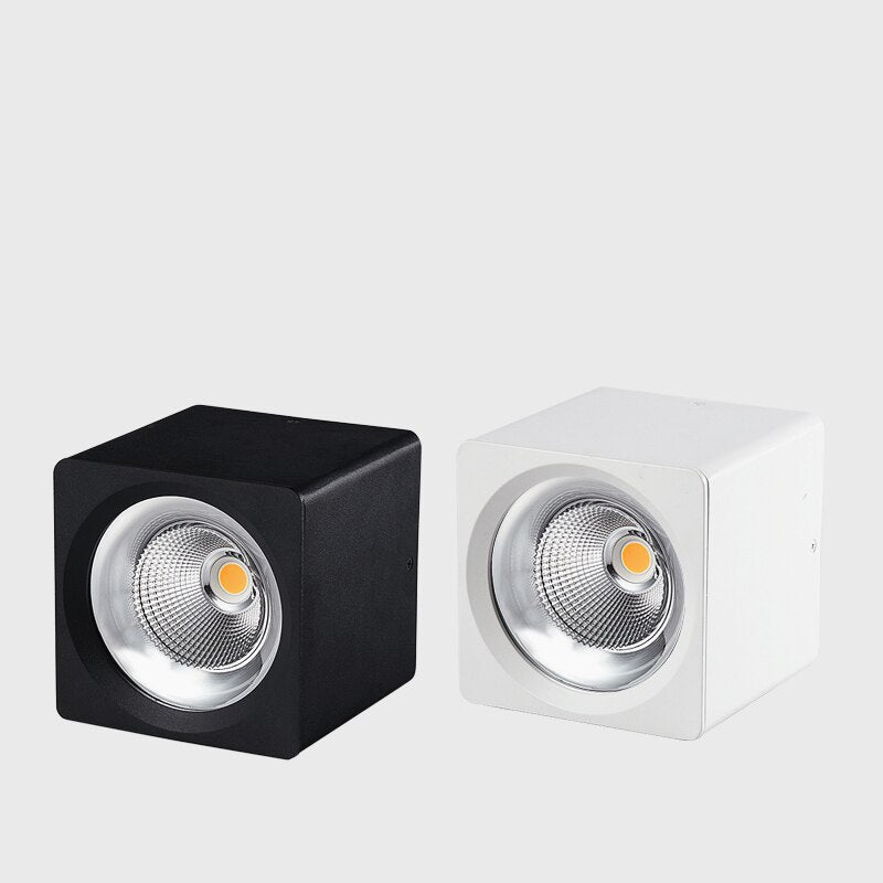 Square Dimmable COB LED Downlights 7W 9W 12W LED Ceiling Spot lights AC85~265V LED Ceiling Lamps Warm/Cold White Indoor Lighting